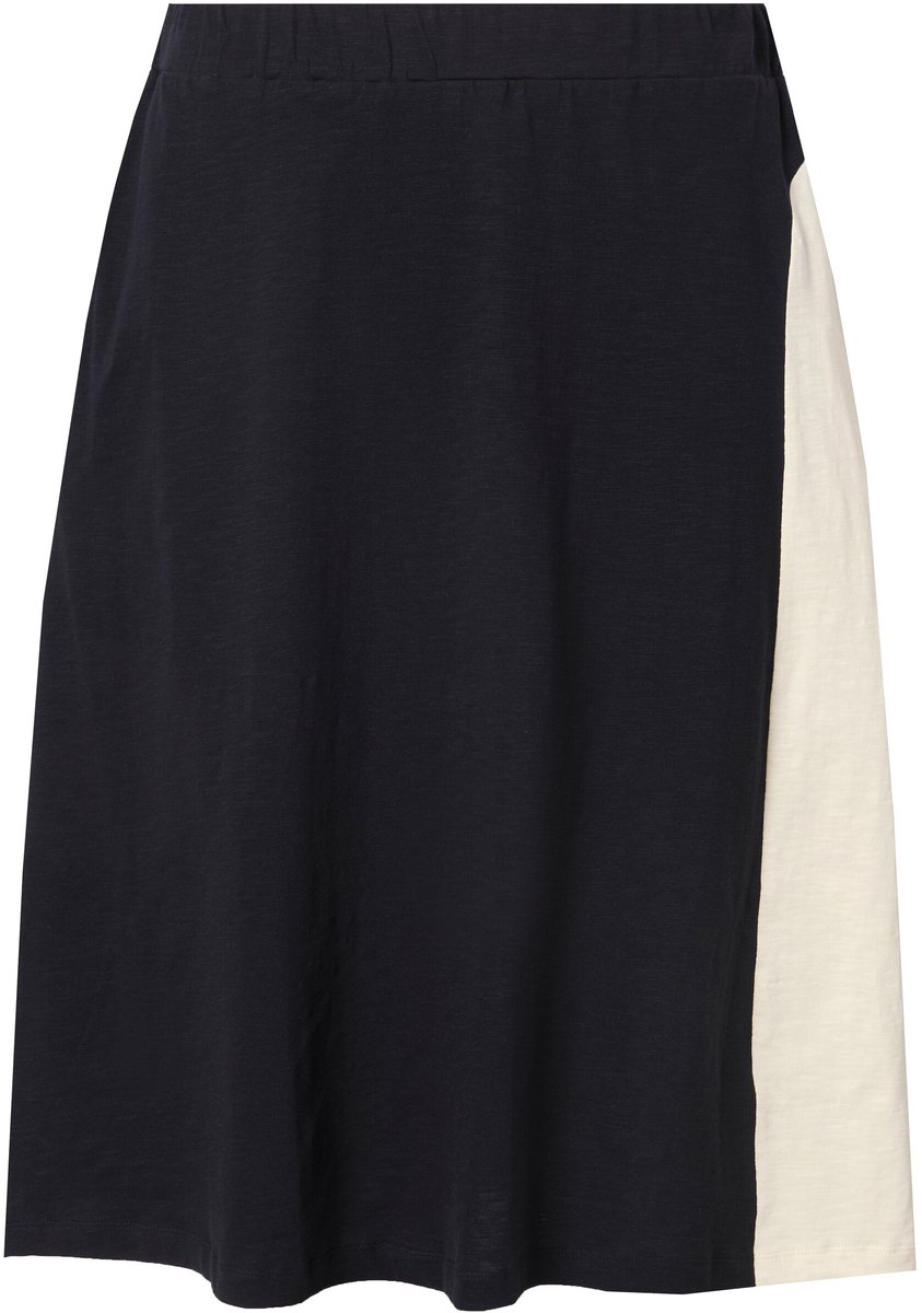 Ulla Popken - Dames - Midirok puntzoom zakken elastische tailleband - Zwart - Maat 42+