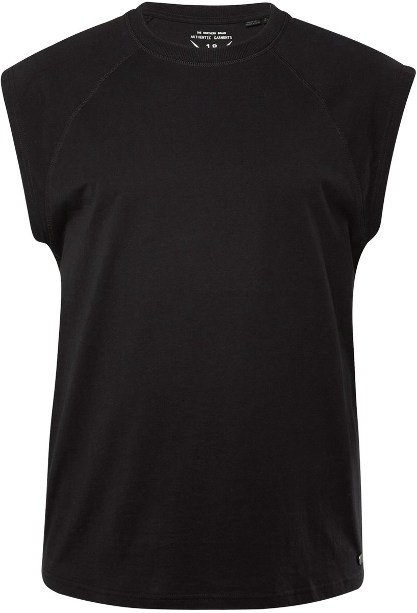 JP 1880 - Heren - Tanktop oversized schouders ronde hals - Zwart - Maat 7XL