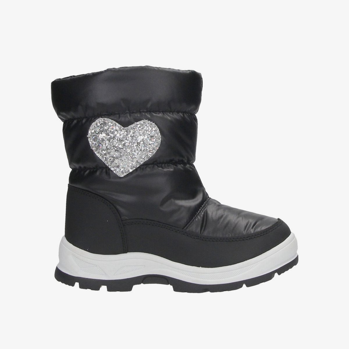 SnowFun gevoerde kinder snowboots met hartje zwart - Maat 27 - Moonboots