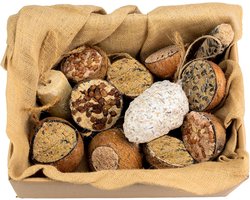 Hangende Voedertraktaties voor Wilde Vogels - Mix van Suet, Zaad, Pinda & Meelwormen - 12 Stuks