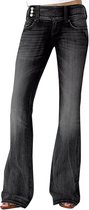 Dames Low Waist Bootcut Jeans Flared Slagjeans