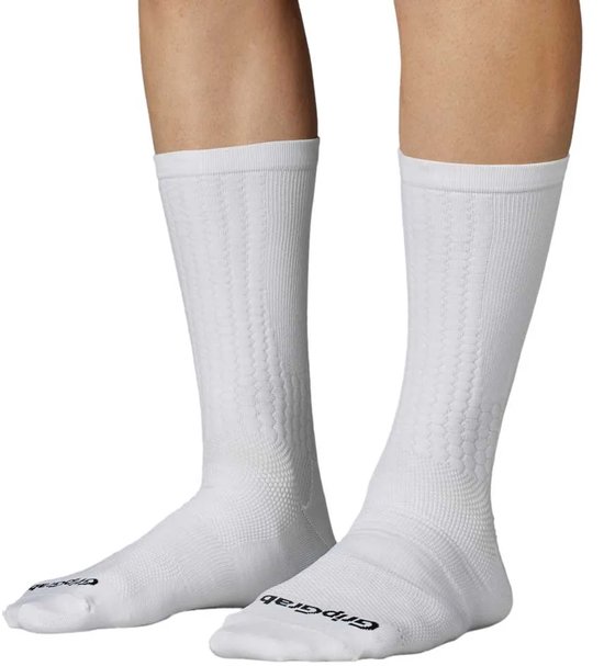 GripGrab - FastStream Aero Fietssokken Hoog Performance Zomer Wielren Sokken Tijdrijden - Unisex - Wit - Maat S (38-41) van Merkloos — afbeelding 5