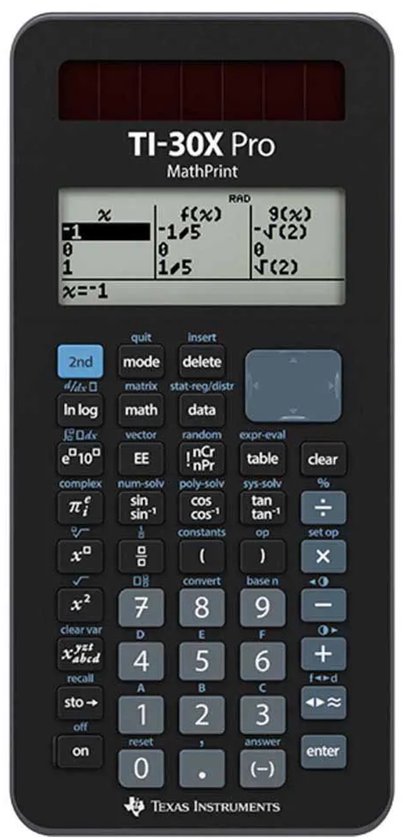 Texas Instruments TI-30X Pro MathPrint CAS Wetenschappelijke Rekenmachine