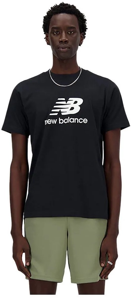 New Balance Sport Essentials Logo T-Shirt Heren T-shirt Zwart