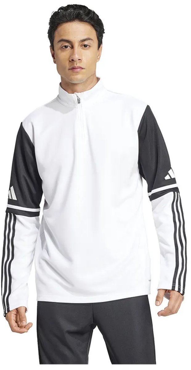 Adidas Squadra 25 Training Sweatshirt Met Halve Rits Regular Man Wit