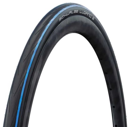 Buitenband Schwalbe Lugano 2 K-Guard 28 x 1.00 / 25-622 mm - zwart met blauwe strepen — afbeelding 4