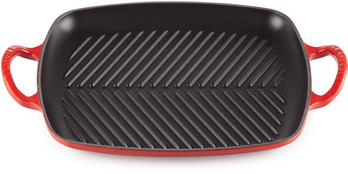 Le Creuset Signature Rechthoekige Grillplaat Kersenrood 27cm x 30cm