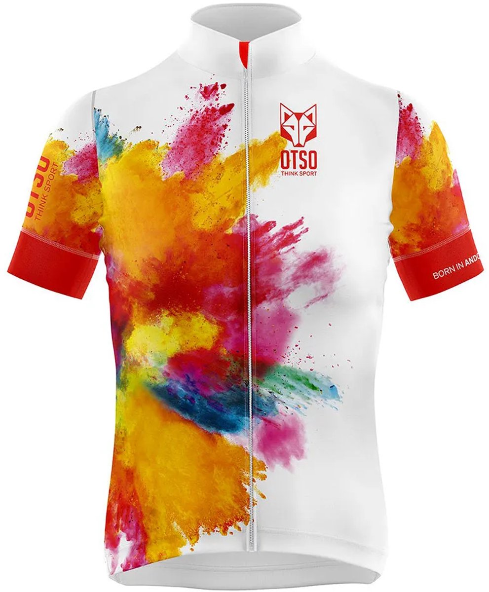Otso Colors Korte Mouw Wielertrui Wit S Vrouw