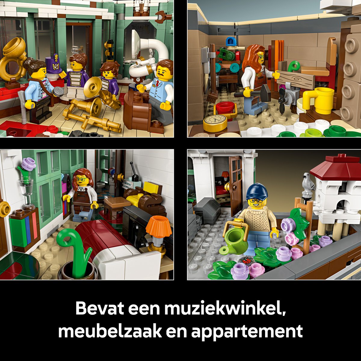 LEGO Icons - Winkelstraat Bouwpakket voor Volwassenen met Gebouw - 11371 – foto 2