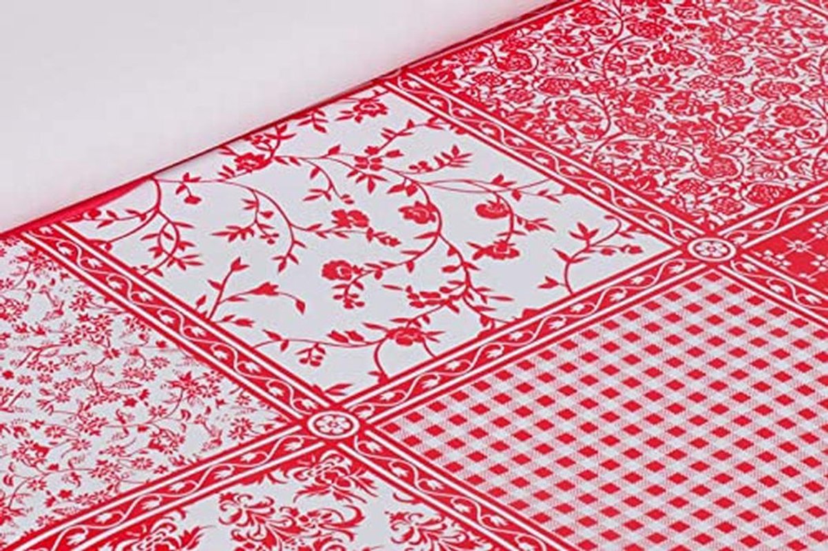 Rechthoekig Tafelkleed van PVC - 140 x 200 cm - Rood