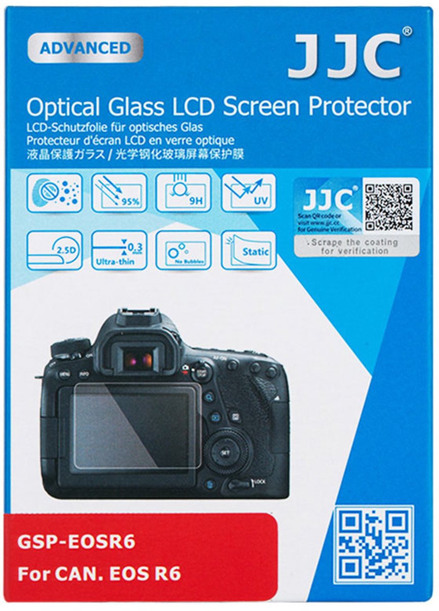 JJC LCD-Schutzglas kompatibel mit CANON R6