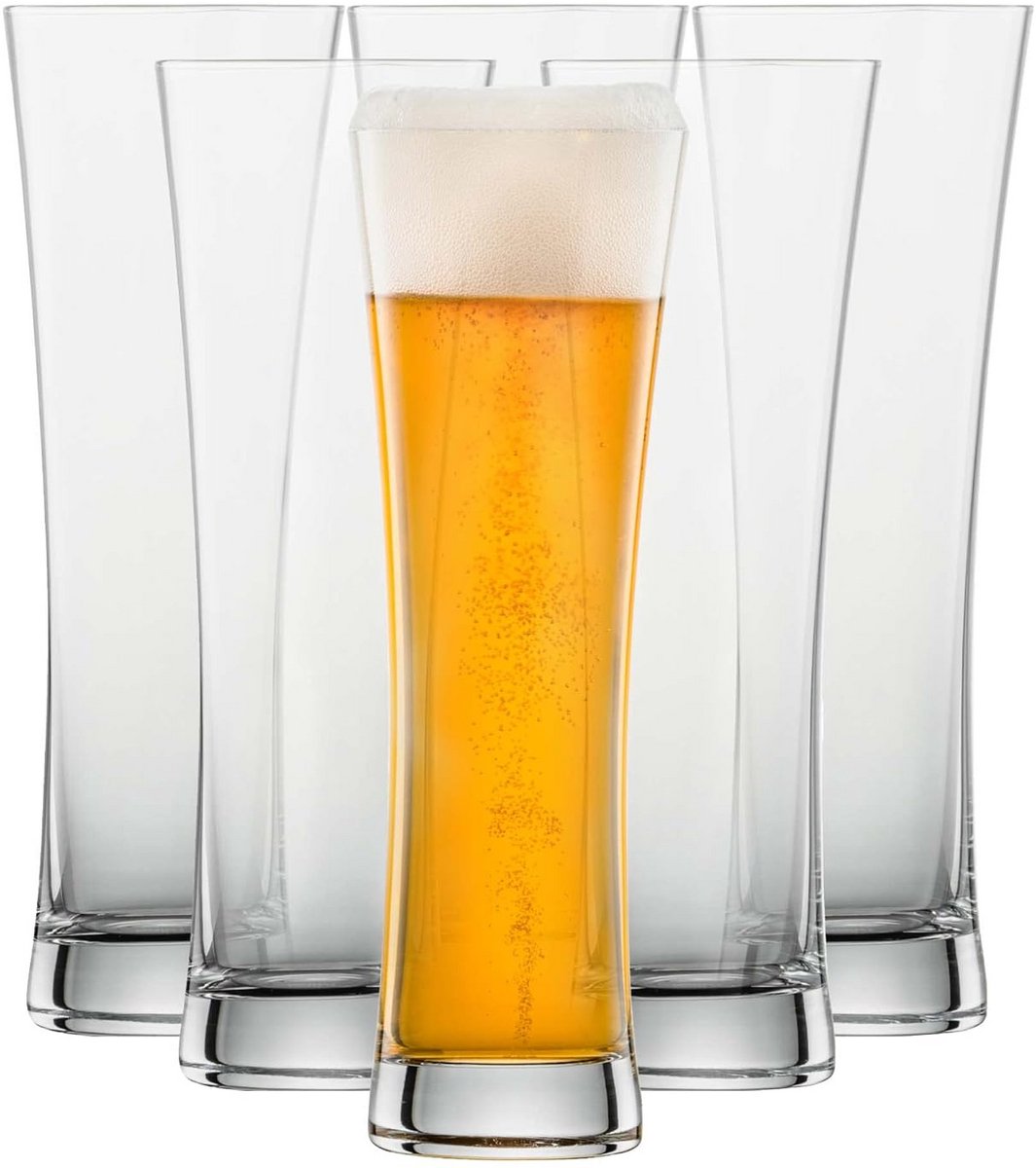 Wheat Beer Glasses Set of 6 - 0.3 L Tritan Crystal, Dishwasher Safe