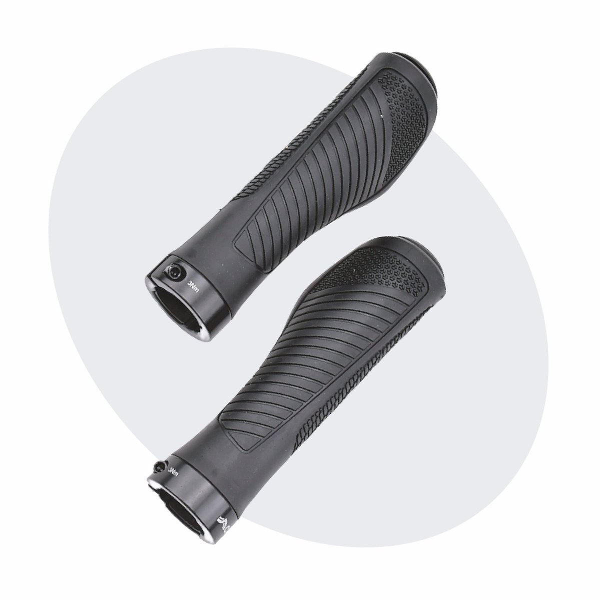Voltano Ergonomisch Gevormde Fiets Handvatten 132/132 MM - Stevige Imbus Bevestiging - Anti Plak Coating - Verhoogde Grip Fietshandvatten Voor Elektrische Fietsen