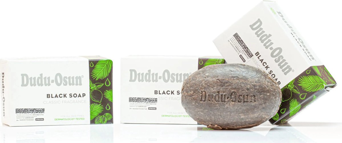 Dudu-Osun Zwarte Afrikaanse Zeep (Black Soap) – Gezichtszeep – 3 x 150 g – Natuurlijke Reiniging & Verzorging