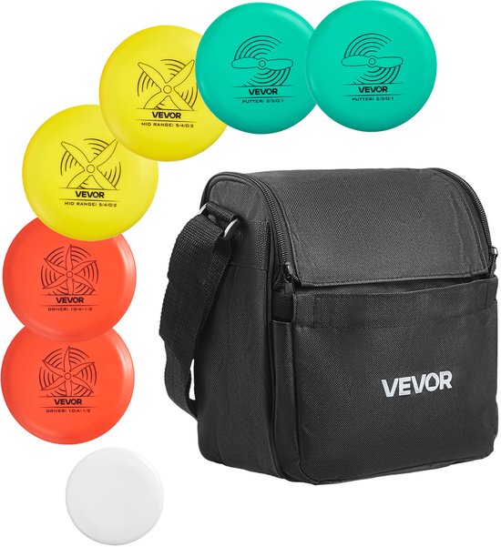 VEVOR Disc Golf Set (6 + 1 St.) voor Beginners, Startersset met Putter, Mid-Range, Driver, Inclusief Mini-Marker, Draagbare Rugzak, voor Tuin, Gazon, Strand En Park, Buiten. van Merkloos — afbeelding 2