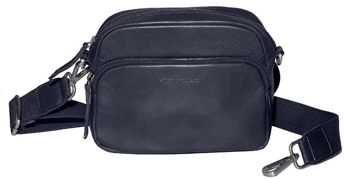 House of Sajaco House of Sajaco Crossbodytas Kleine Dames - Leer - Blauw