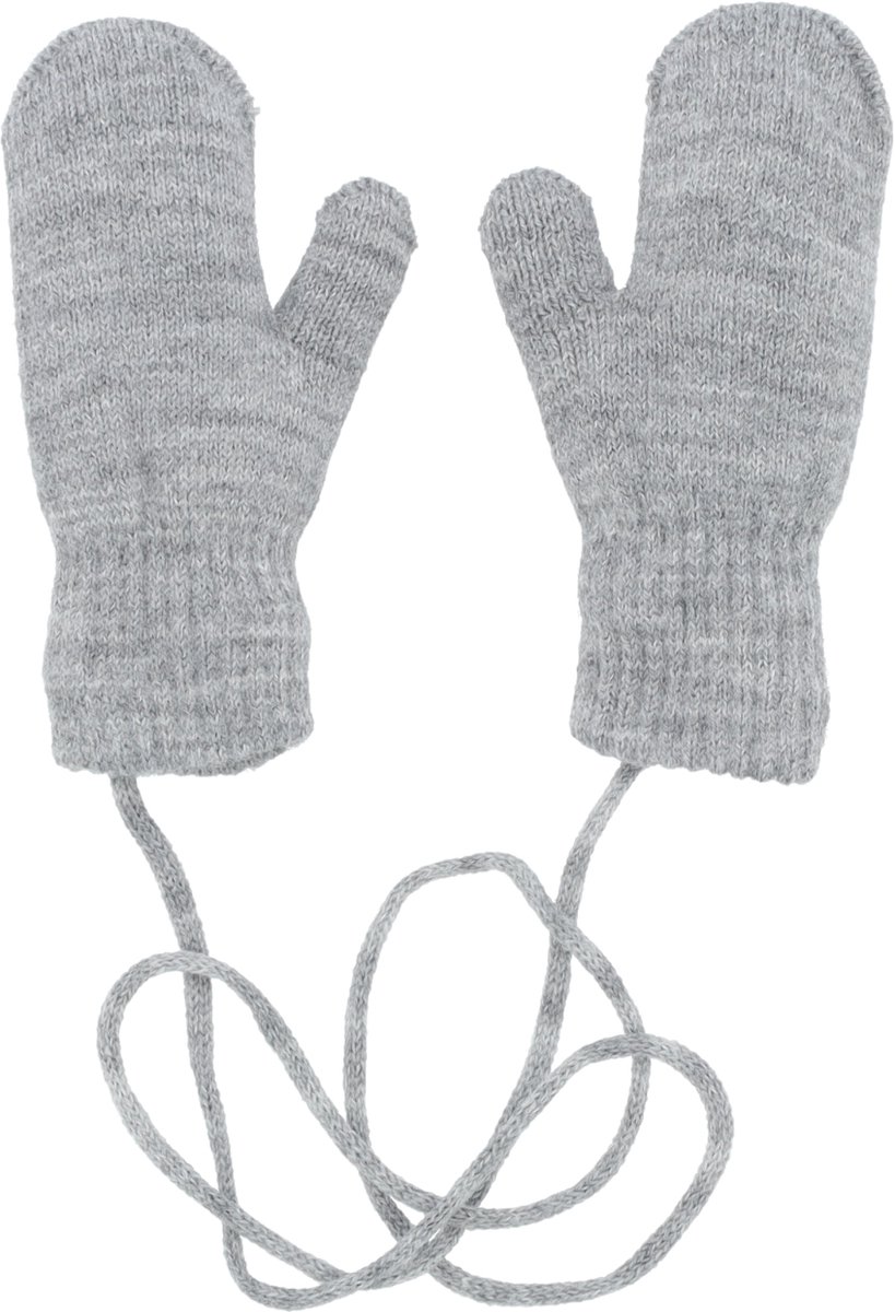 Puck Knit Wanten - Light Grey Melange