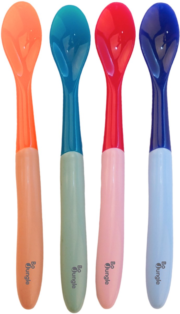 Bo Jungle Heat Sensitive Lepelset - 4 Stuks