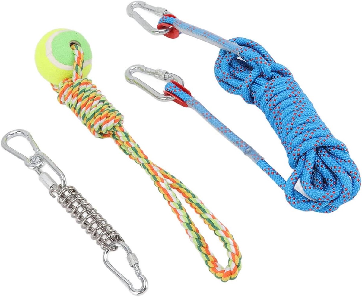 Interactief Hangend Bungee Hondenspeelgoed voor Middelgrote en Grote Honden – 16.4ft Touw Speelgoed voor Outdoor Oefening – Touwtrekken Speelgoed als Spierbouwer met Spring Pole