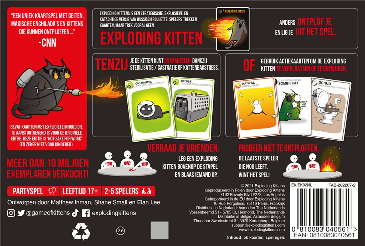 Exploding Kittens NSFW - Kaartspel voor Volwassenen - Partyspel — afbeelding 10