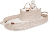 Little Moon Verschoonmand XL & Luiermand Set – Aankleedkussen – Commodemandje – Marled Beige