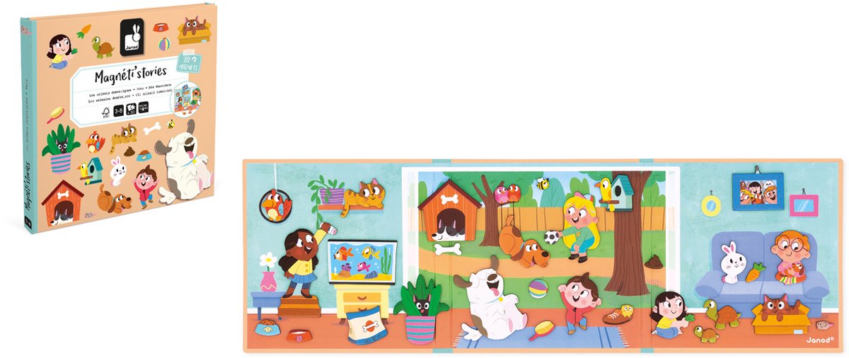 Janod - Magneti Stories - Huisdieren – Educatieve magneetset — afbeelding 7