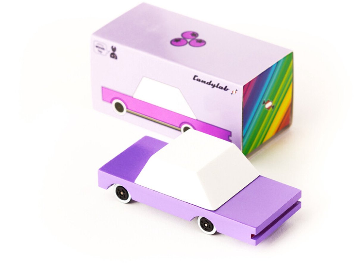 Candycar World: B. BERRY (C935) 8,9x4,1x3cm, wooden diecast, magnetic, in giftbox, 3+