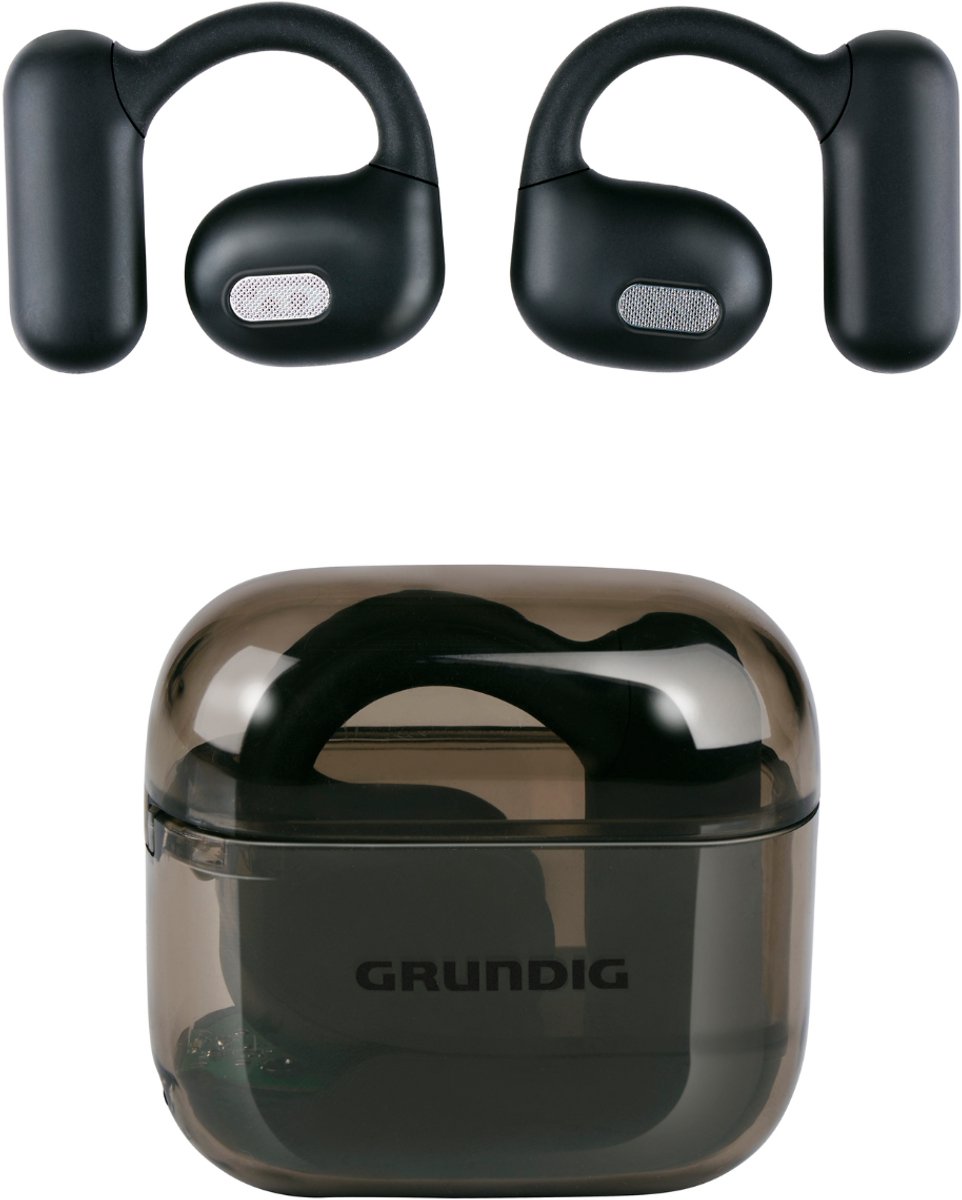 Grundig Draadloze Oordopjes OWS Bluetooth - Oortjes Draadloos met Oplaadcase USB-C - Earbuds In-Ear met 4 Uur Speeltijd - Zwart