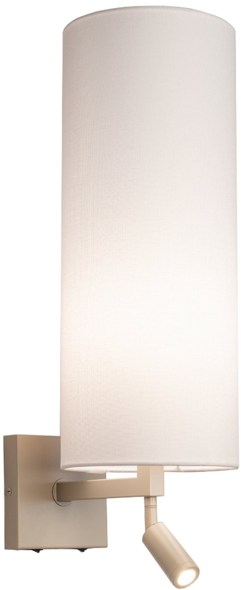 Lumidora Wandlamp 31451 - Voor binnen - SIENA - 2 Lichts - Ingebouwd LED - 1.0 Watt - 100 Lumen - 2700 Kelvin - Wit - Beige - Zand - Metaal