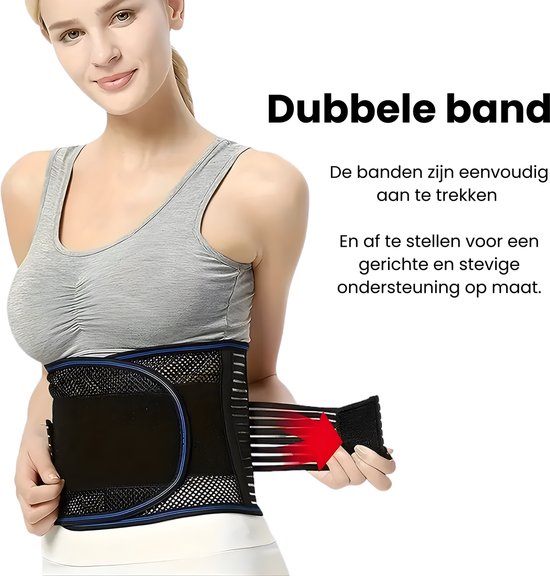 Rugbrace - Onderrug - Maat M - Rugband met Baleinen - Rug Brace voor ...