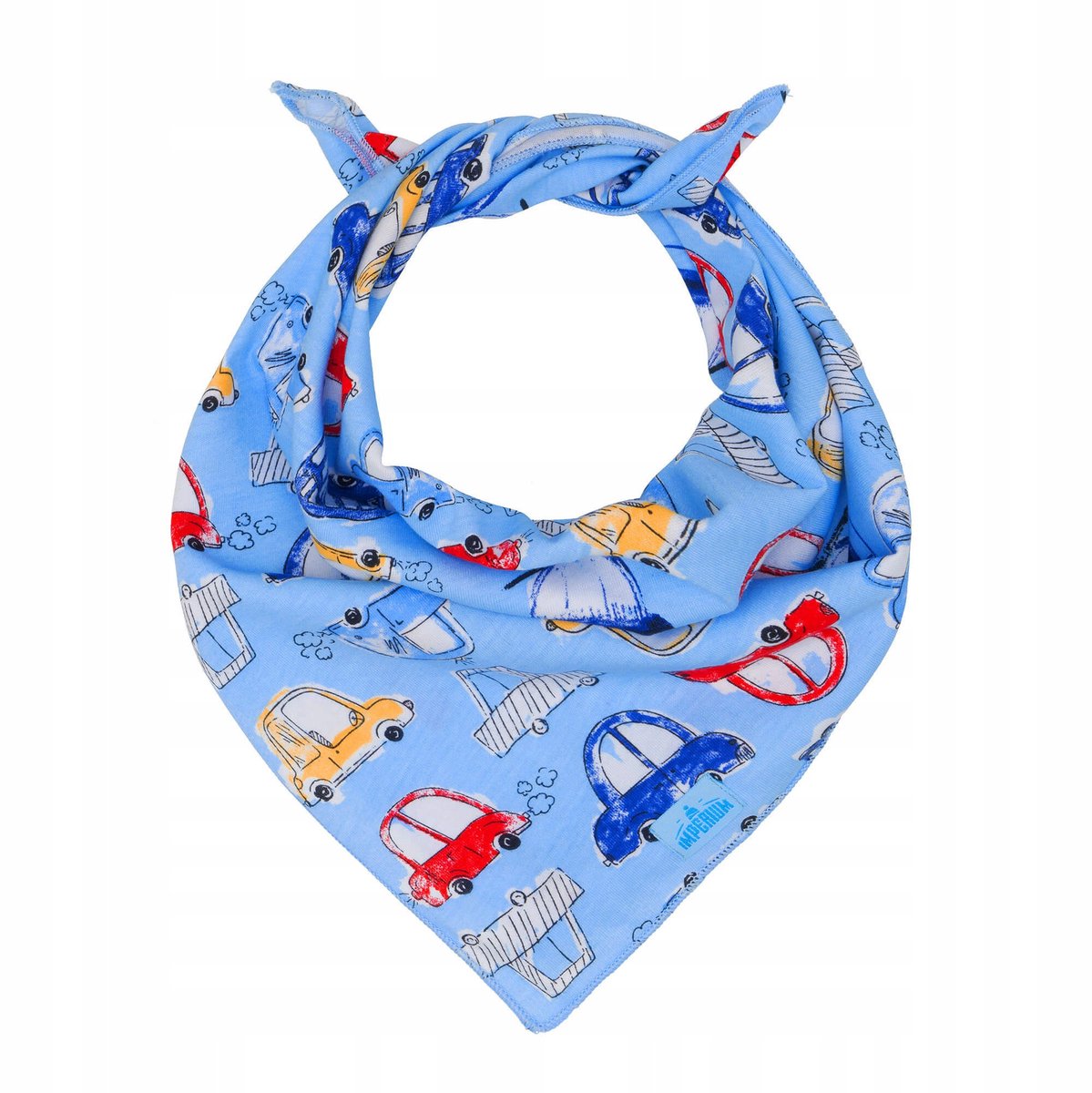 Bandana met auto's voor kinderen | 100% katoen | 48x48cm
