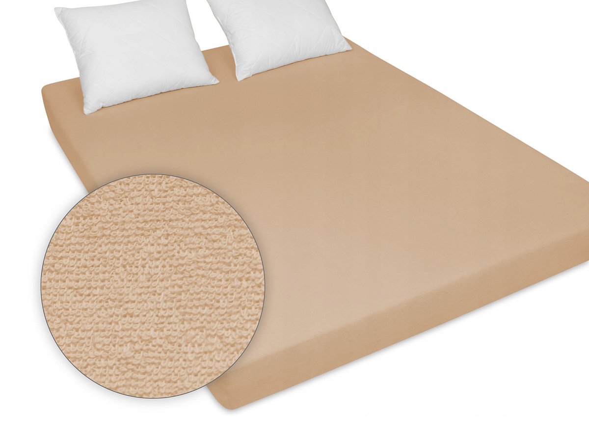 Hoeslaken Terry Beige 140x200 cm - Slim en praktisch