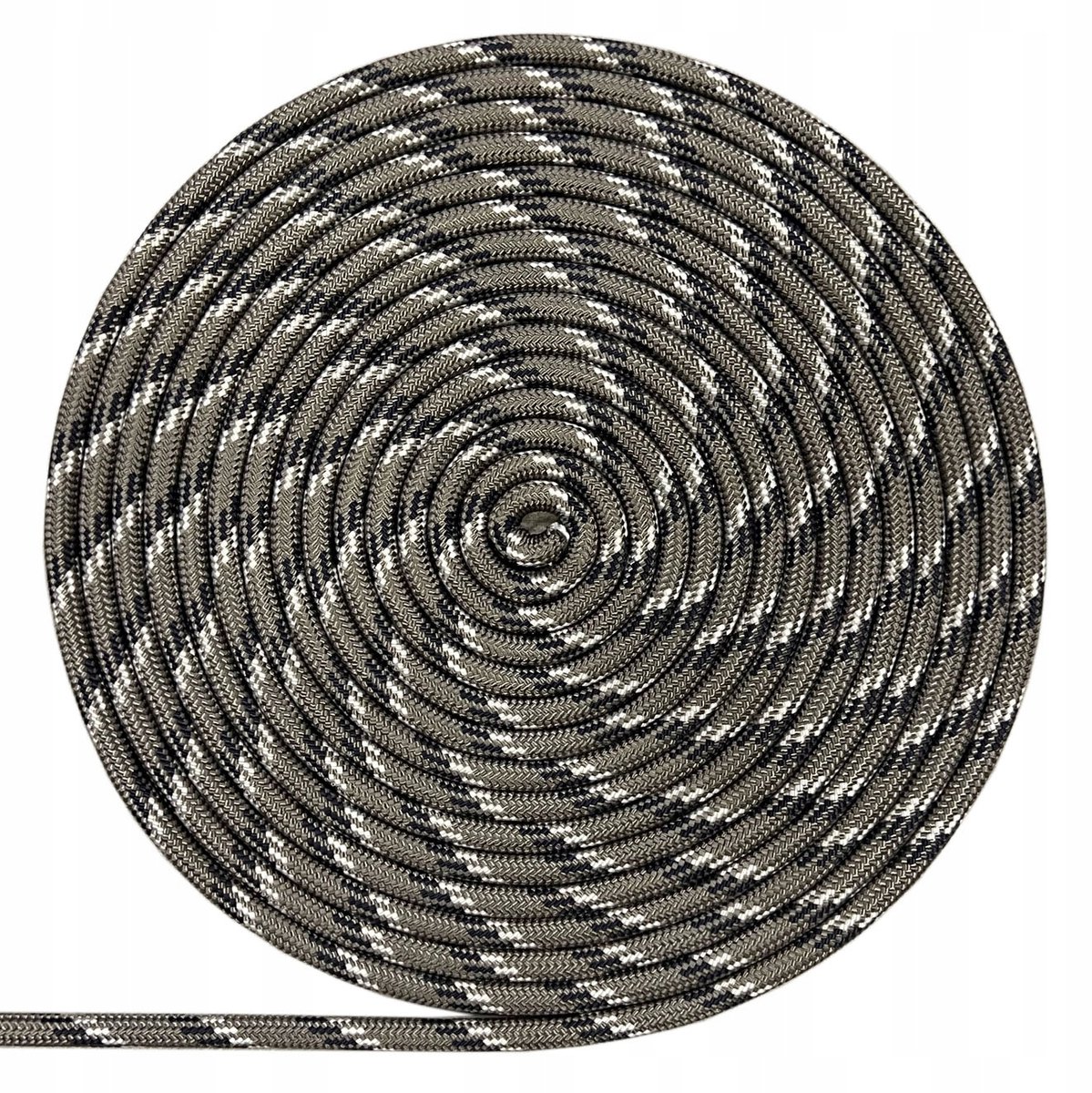 Zeilkoord NORTHER 8mm Dyneema - Grijs/Wit (per meter)