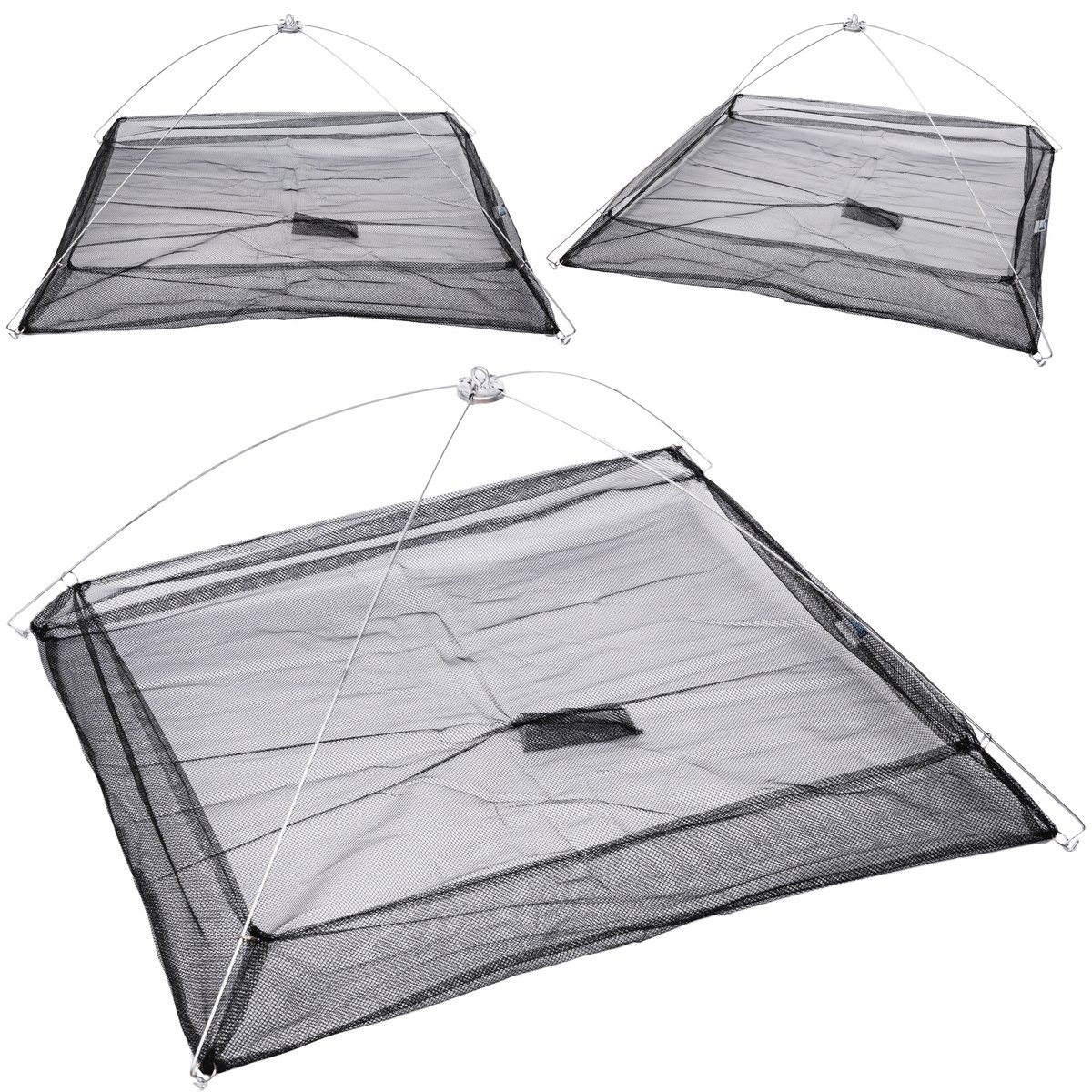Opvouwbare Visnet 100x100cm met Zijwanden - Ideaal voor Levend Aas