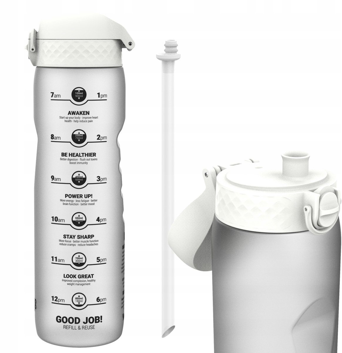 ION8® Motivator Bidon 1L met Rietje - Sport & Hydratatie