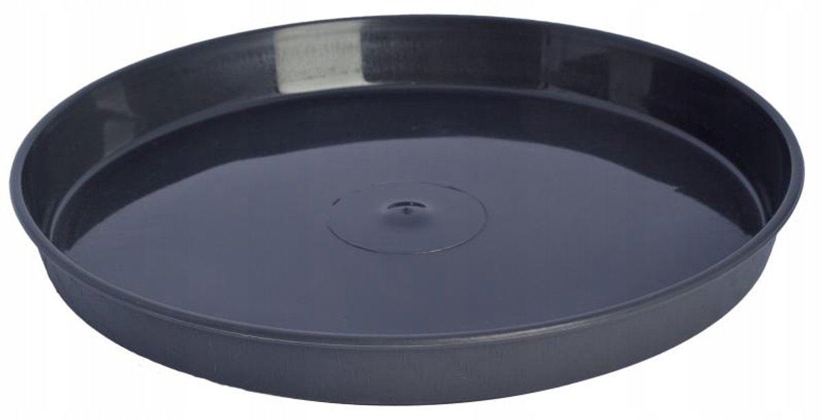 Antraciet Houtlook Onderzetter 13,5 cm voor Potten - Binnen & Buiten