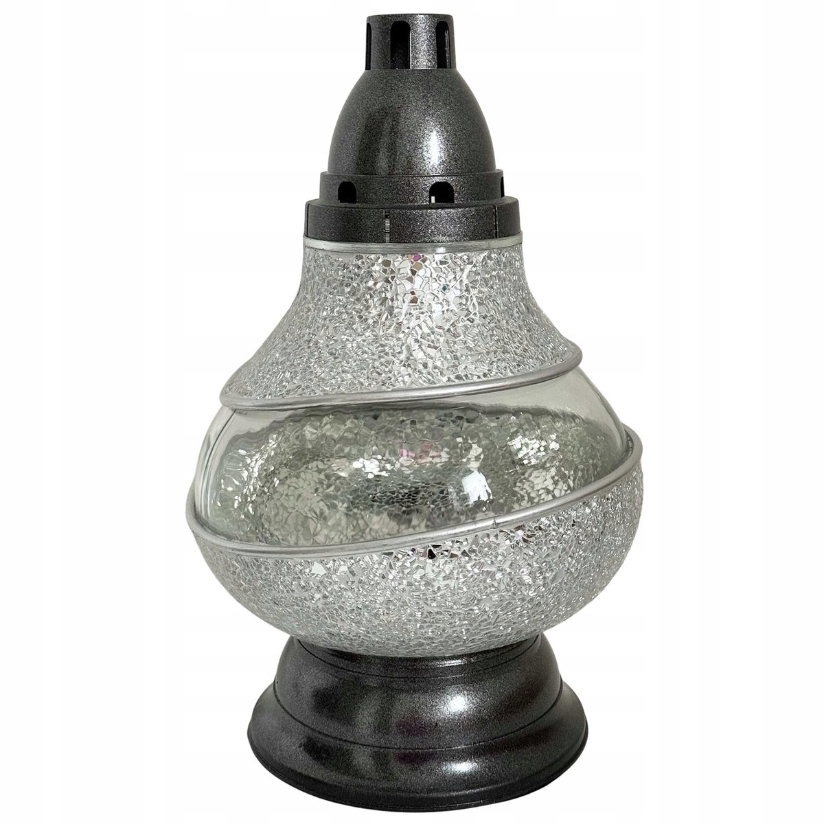 Grote Zilveren Glazen Lantaarn Decoratief Mozaïek Sconce