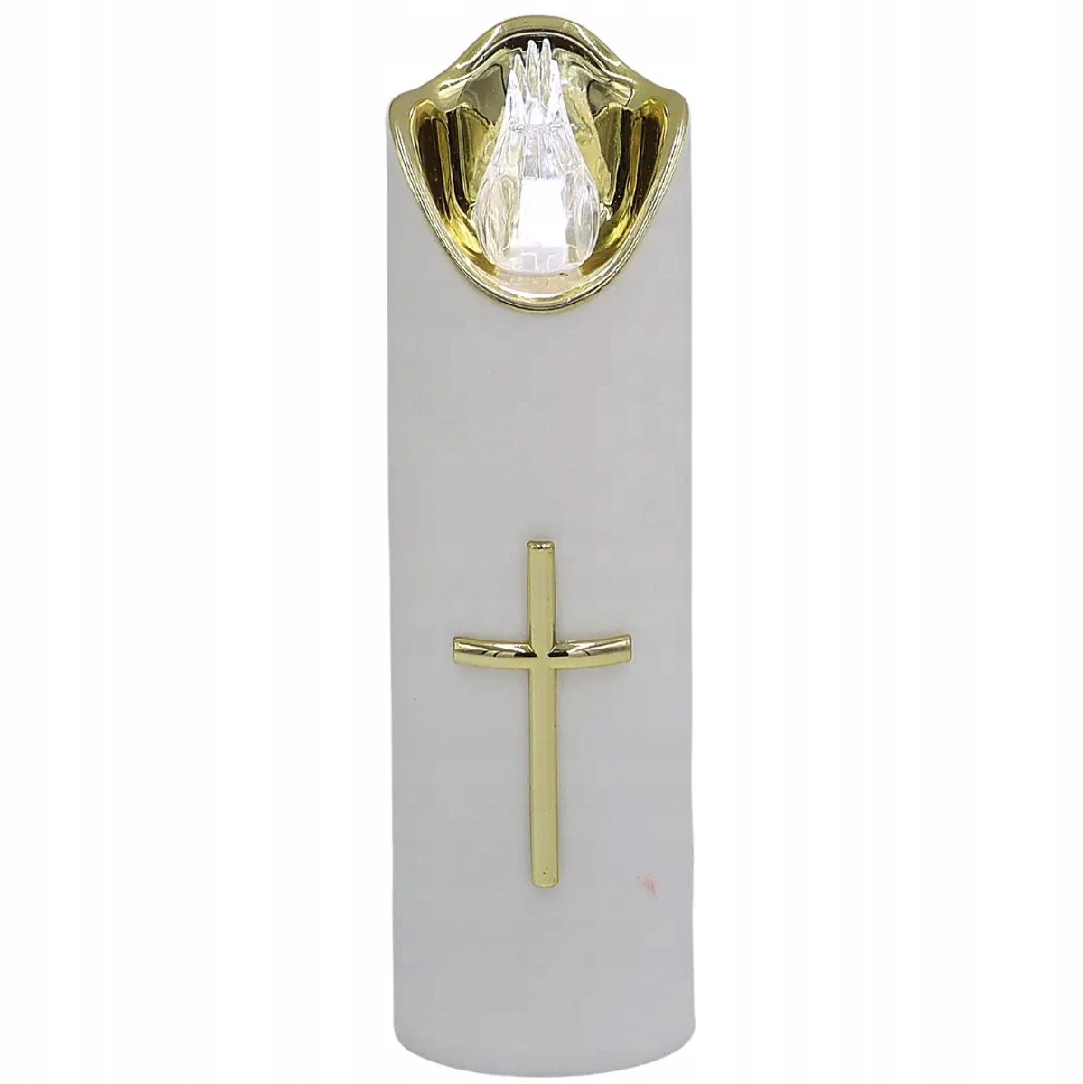 Cortina LED Kaars Rico Wit Goud Decor 17,5 cm