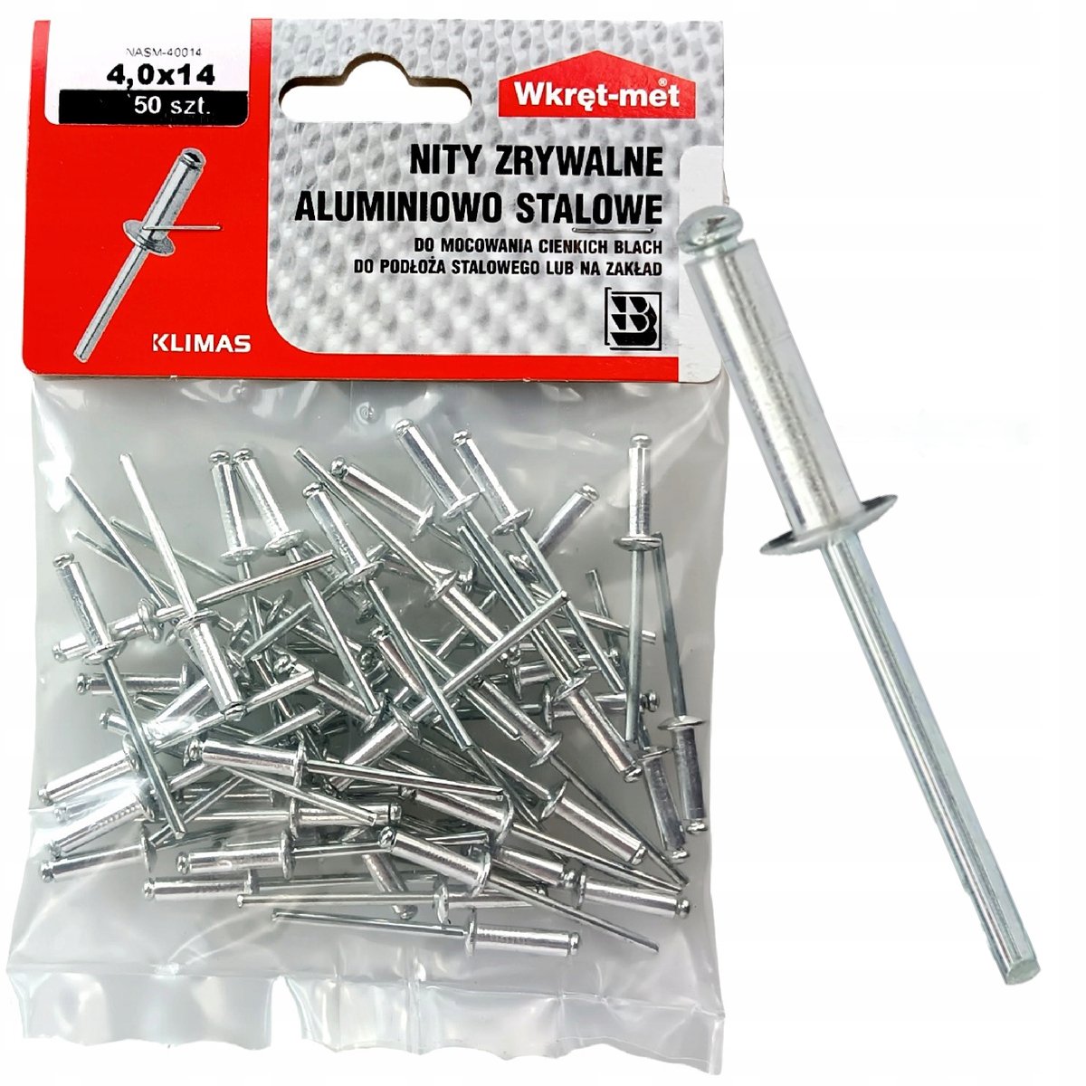 Blindklinknagels Staal-Aluminium 4,0x14 mm - 50 st