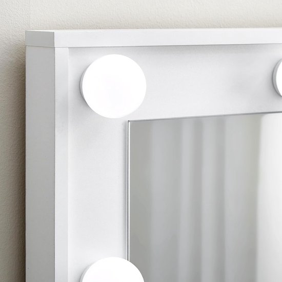 Moderne Witte Make-up tafel met Instelbare LED Verlichting – Kaptafel