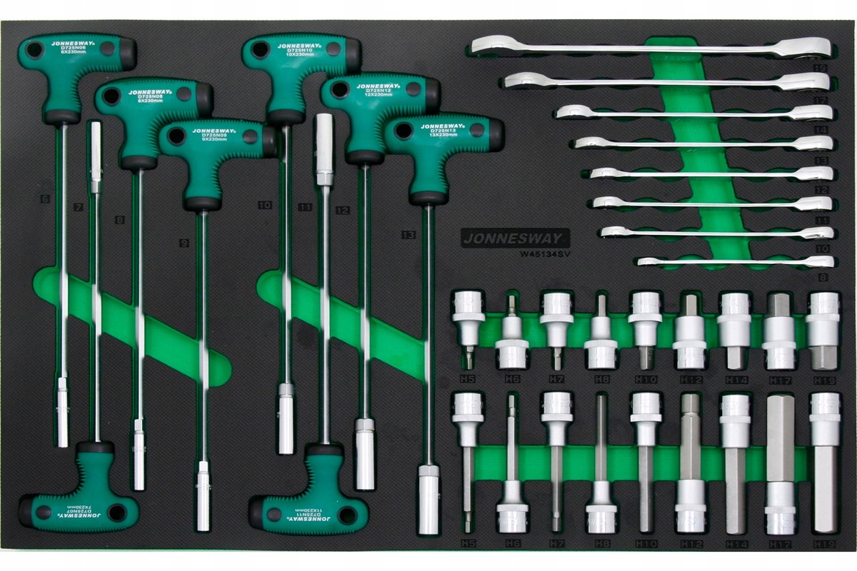 Jonnesway Gereedschapset 34 Delig in EVA Inleg W45134SV