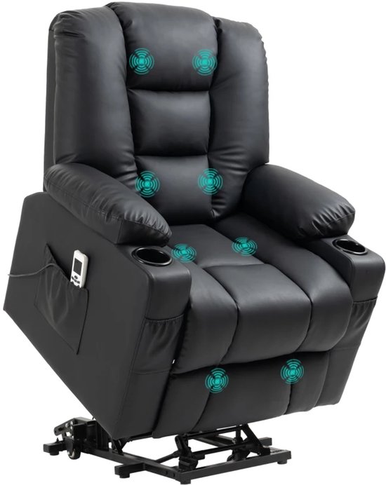 Elektrische Massagestoel met Liftfunctie en 4 Massagestanden - Elektrische - €749,95