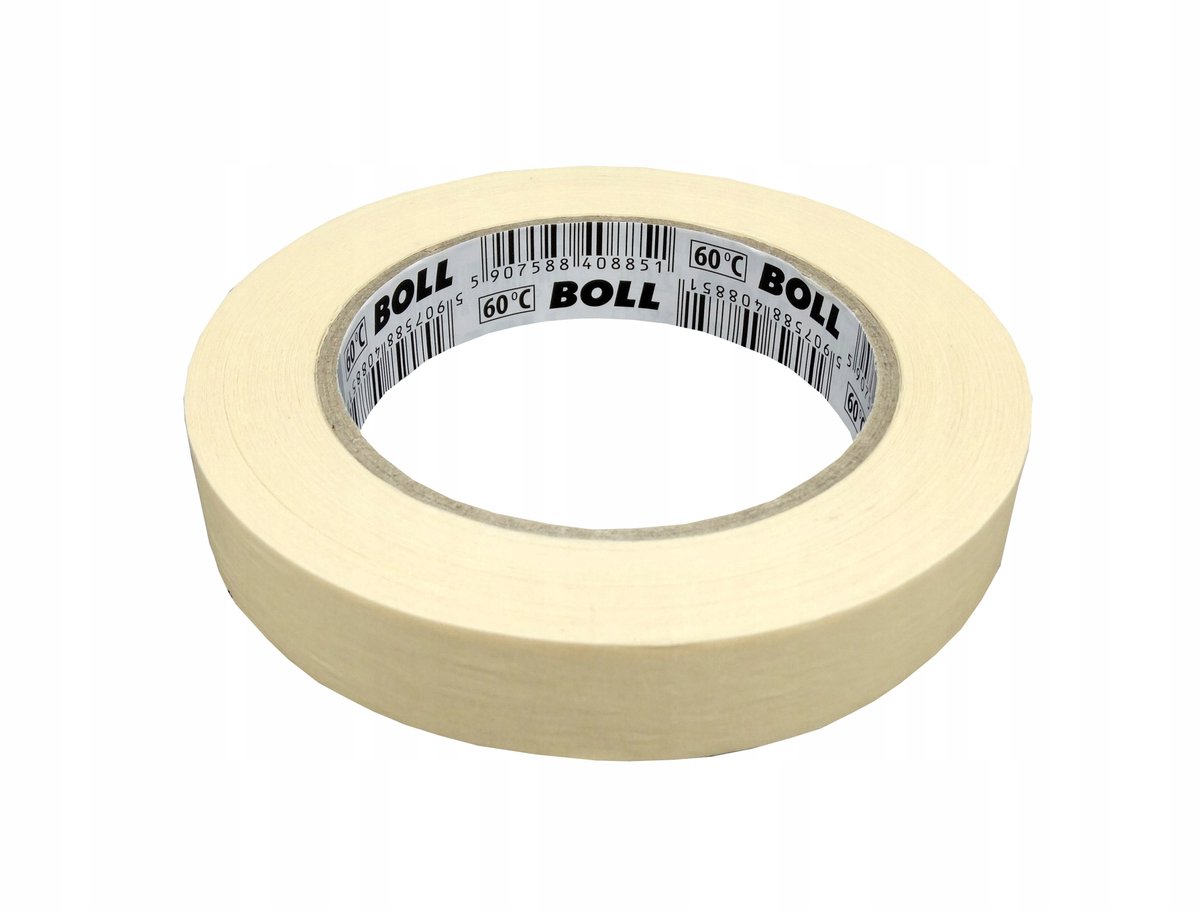 Boll Masking Tape Papier 19 mm x 50 m - Hittebestendig tot 60°C