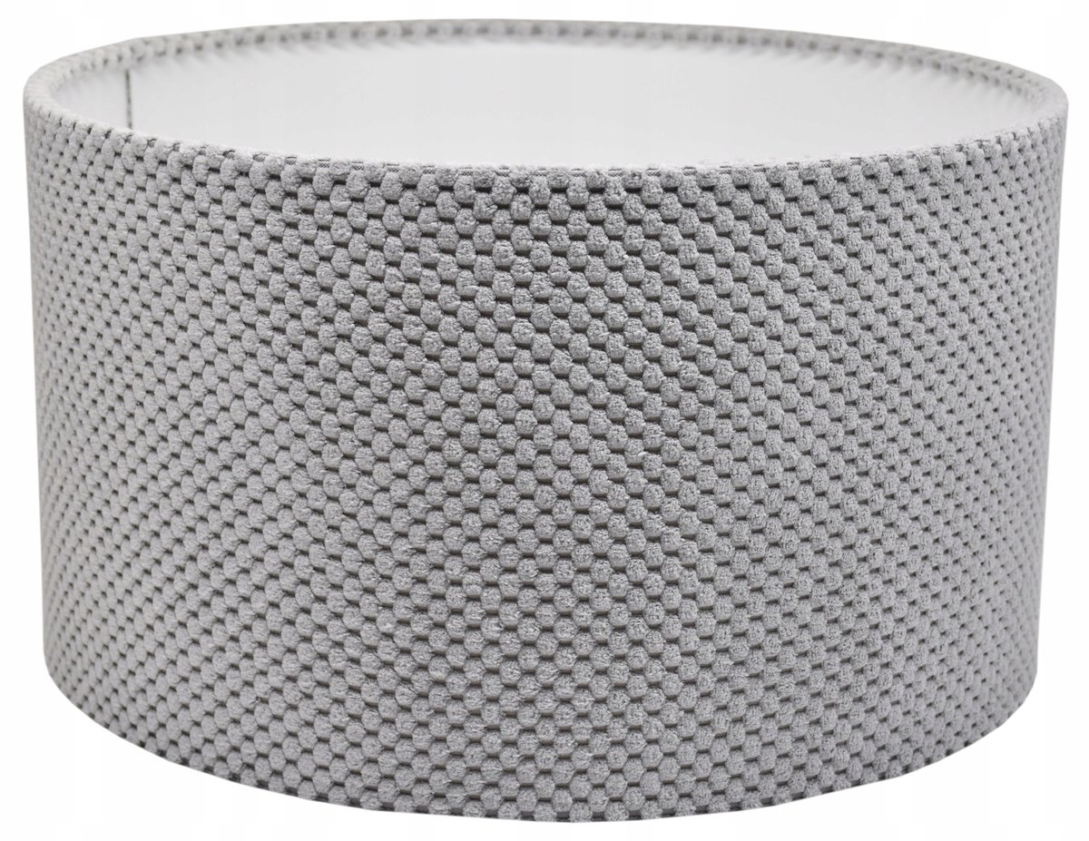 Luxe Pluche Lampenkap 35cm E27/E14 Duifgrijs - Met E14 Reductie