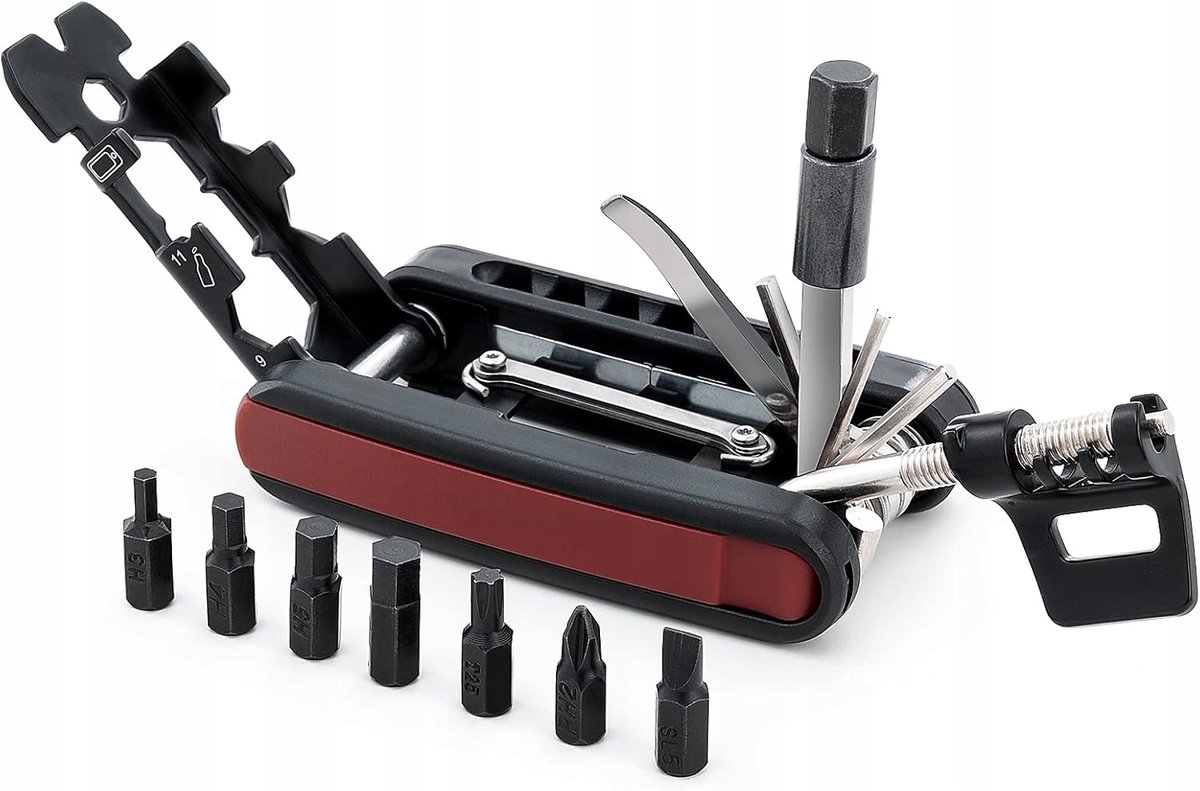 RIDERACE Multitool Fietsgereedschap 21-in-1 Compact Reparatiekit