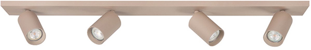 Highlight Moderne Opbouwspots GU10 Mila 4 Lichtpunten Rechthoek Beige/Zand Metaal Slaapkamer Keuken Dimbaar