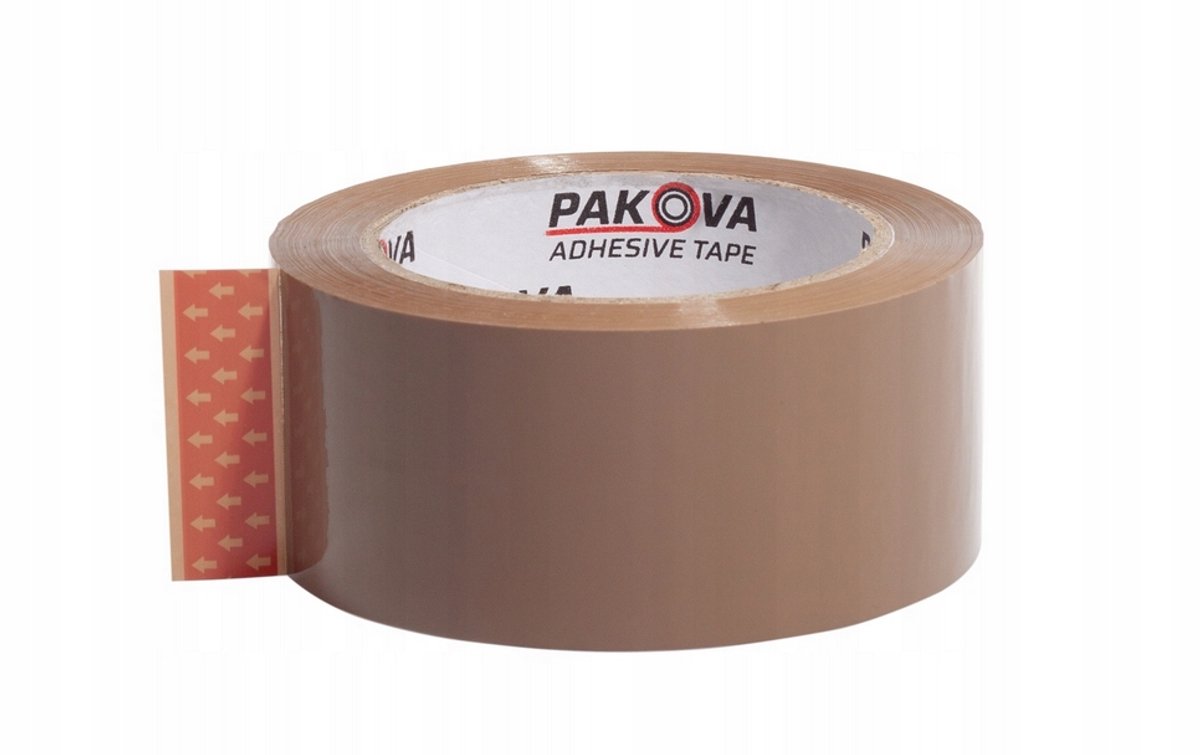 Pakova Bruine Pakingtrap 48mm x 45m - Stek Plakery