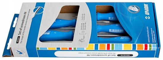 Bergeon 30081-P05 RVS Assortiment van 5 schroevendraaiers - Swiss Made