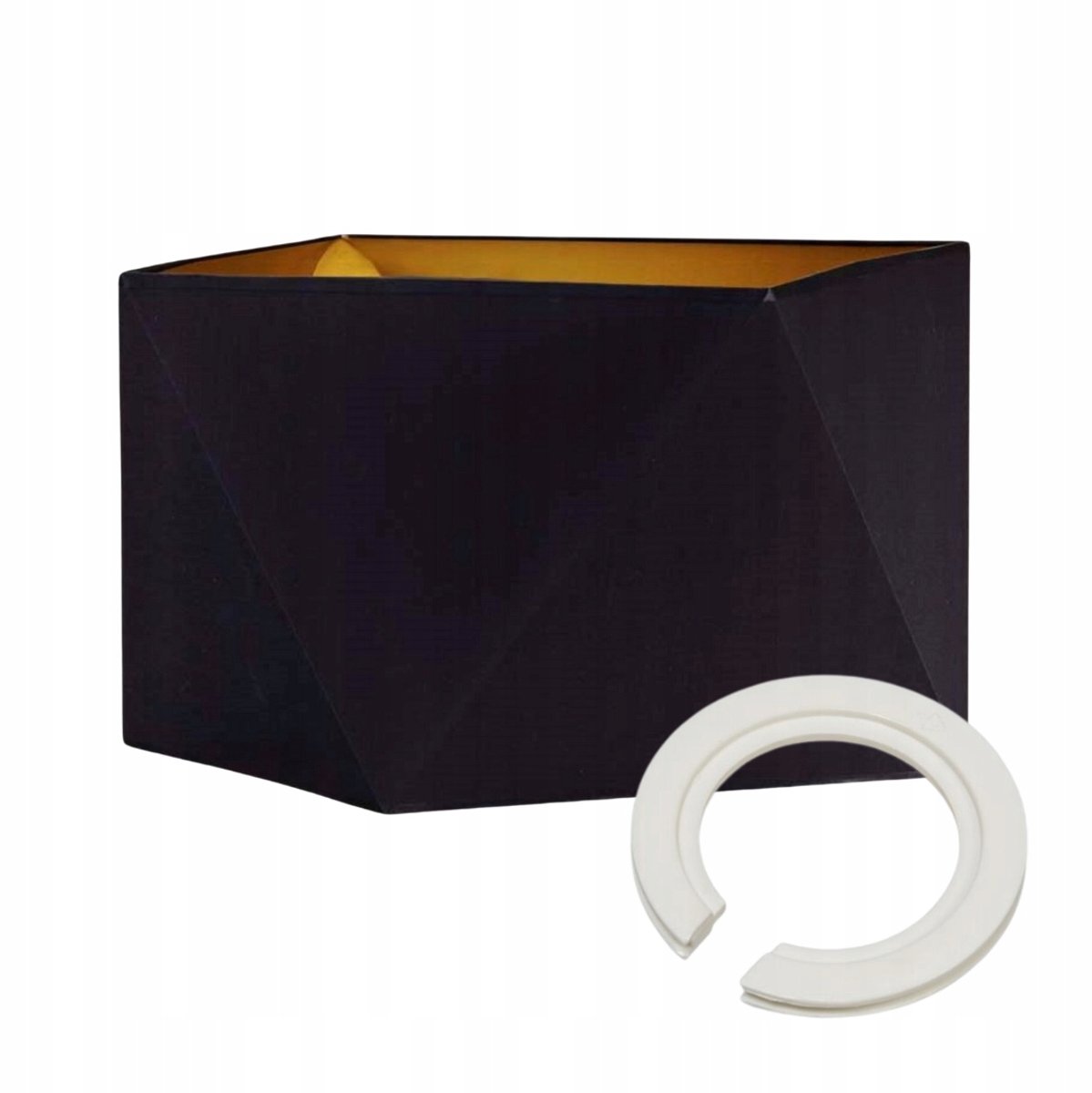 Glamour Lampenkap Zwart Goud Diamant E27 E14