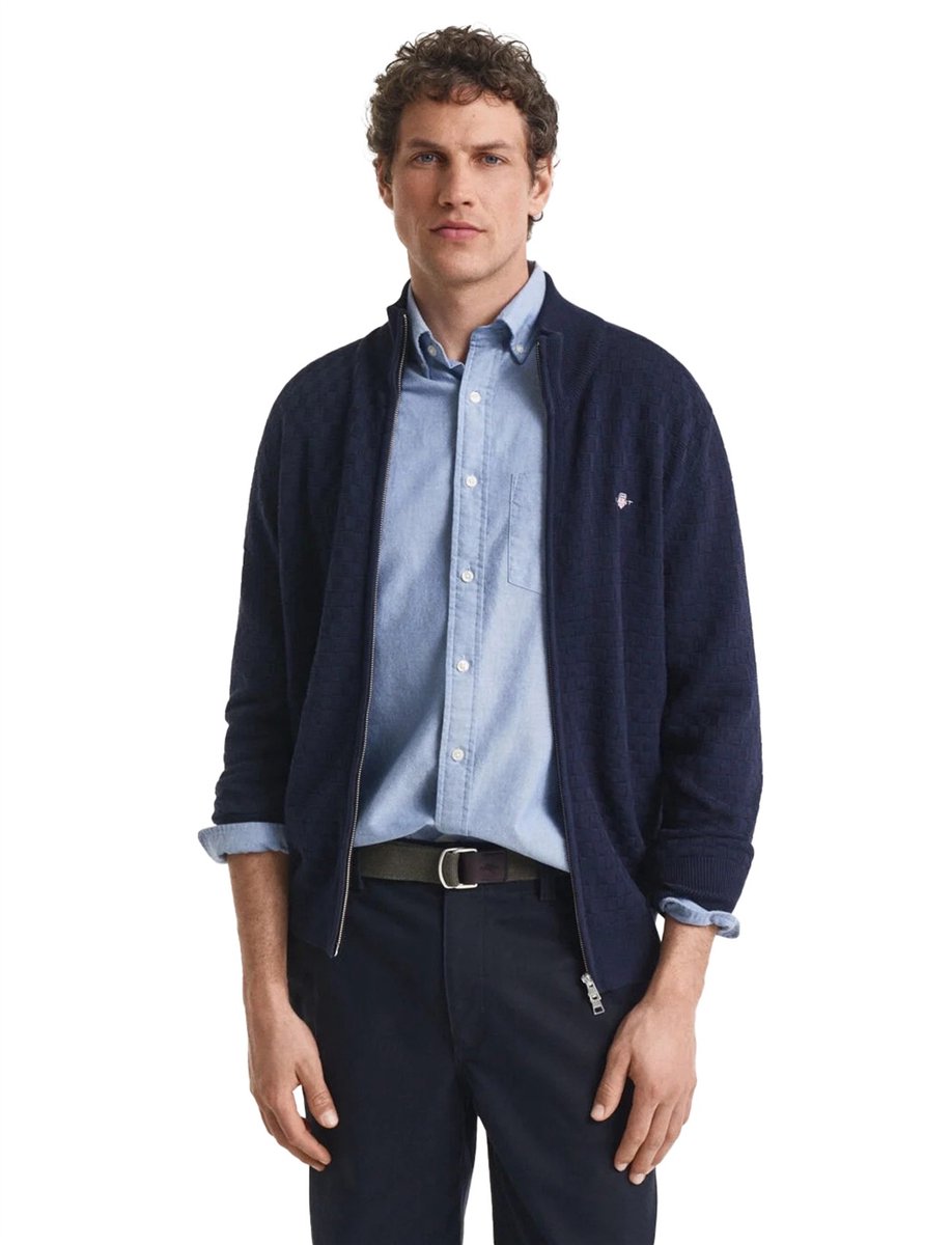 Gant vest donkerblauw